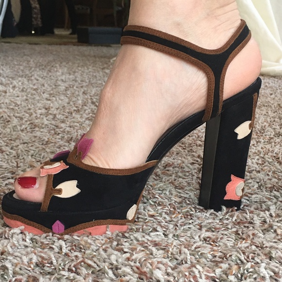 Prada Suede Platform Sandals - Picture 8 of 9